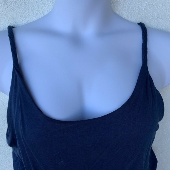 CATO‎ Women Dress Size Large Blue Brown Maxi Sleeveless Round Neck Belt Pullover - Picture 5 of 9